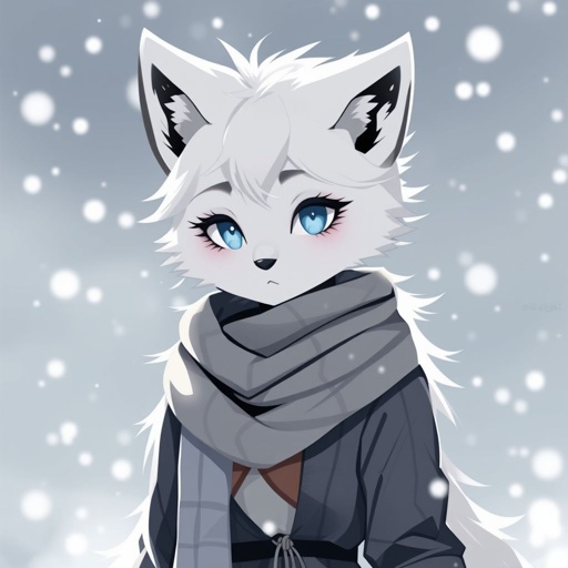 artic fox furry girl