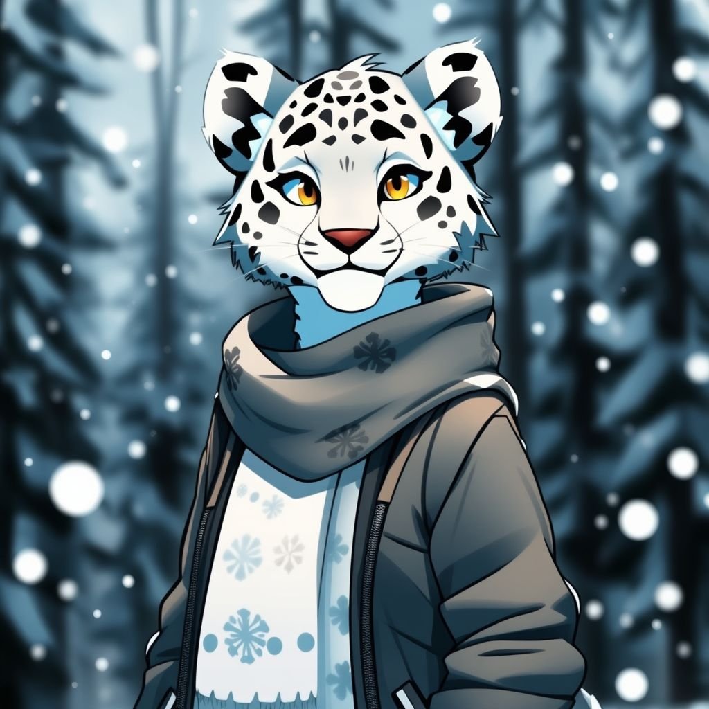 Blue snow leopard
