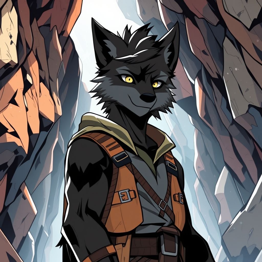Black Male wolf explorer spelunking camping caving adventuring Colorado climbing gear