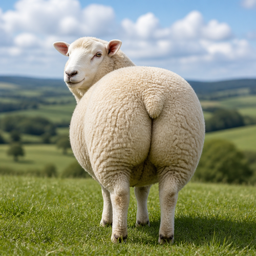 A SHEEP. NICE BUTT