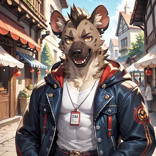 Hyena furry art --niji 6