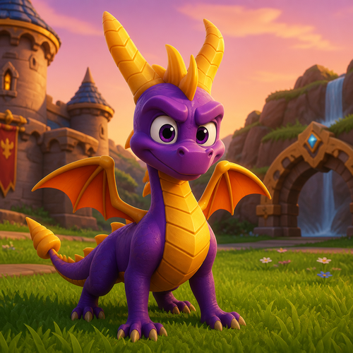 Spyro from Spyro Reignited, animated version 