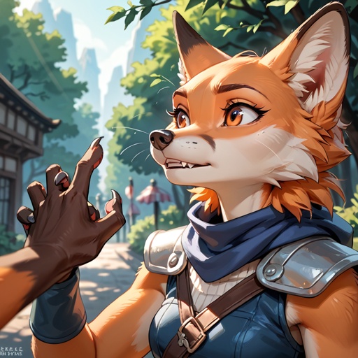 Anthro female orange fur fox, mad at an Anthro male fox.