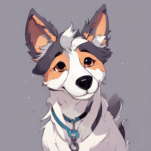 Jack Russell Terrier Husky Wolf Cute Fluffy  Anthro droopy ears Humanoid