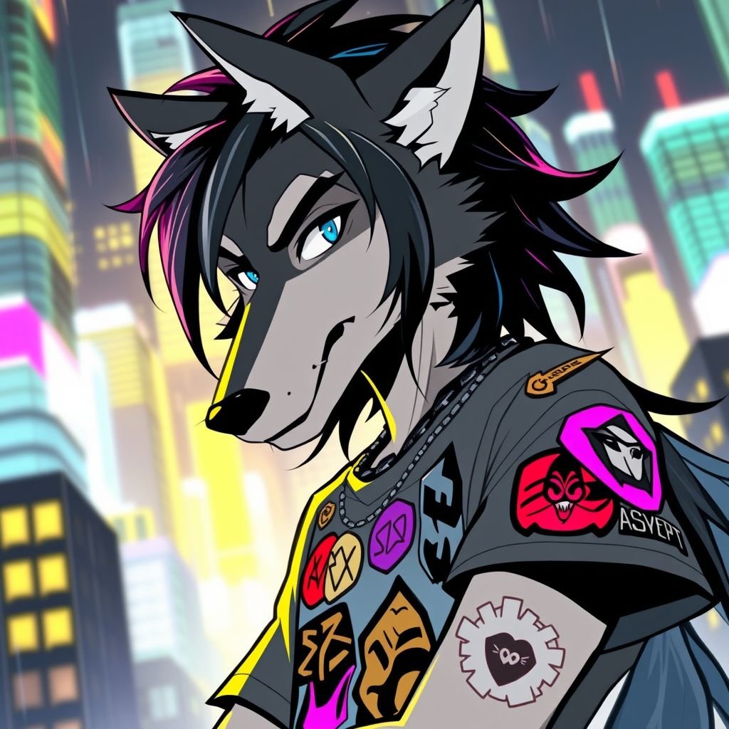 Emo boy anime messy black hair