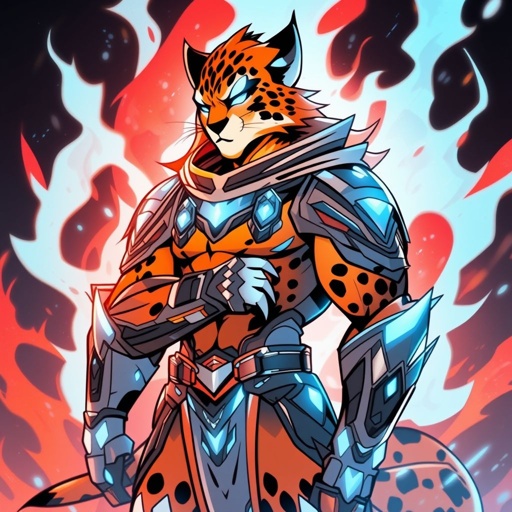 Fire and ice soldier cheetah male