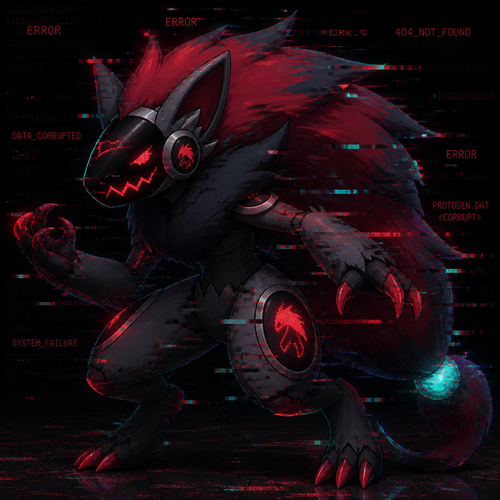 A Zoroark protogen glitching out.