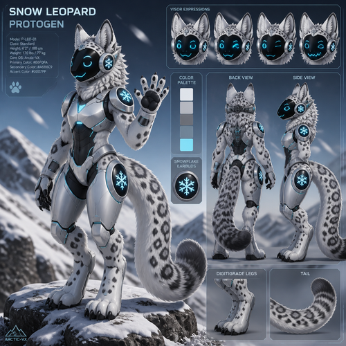 A Snow Leopard Protogen