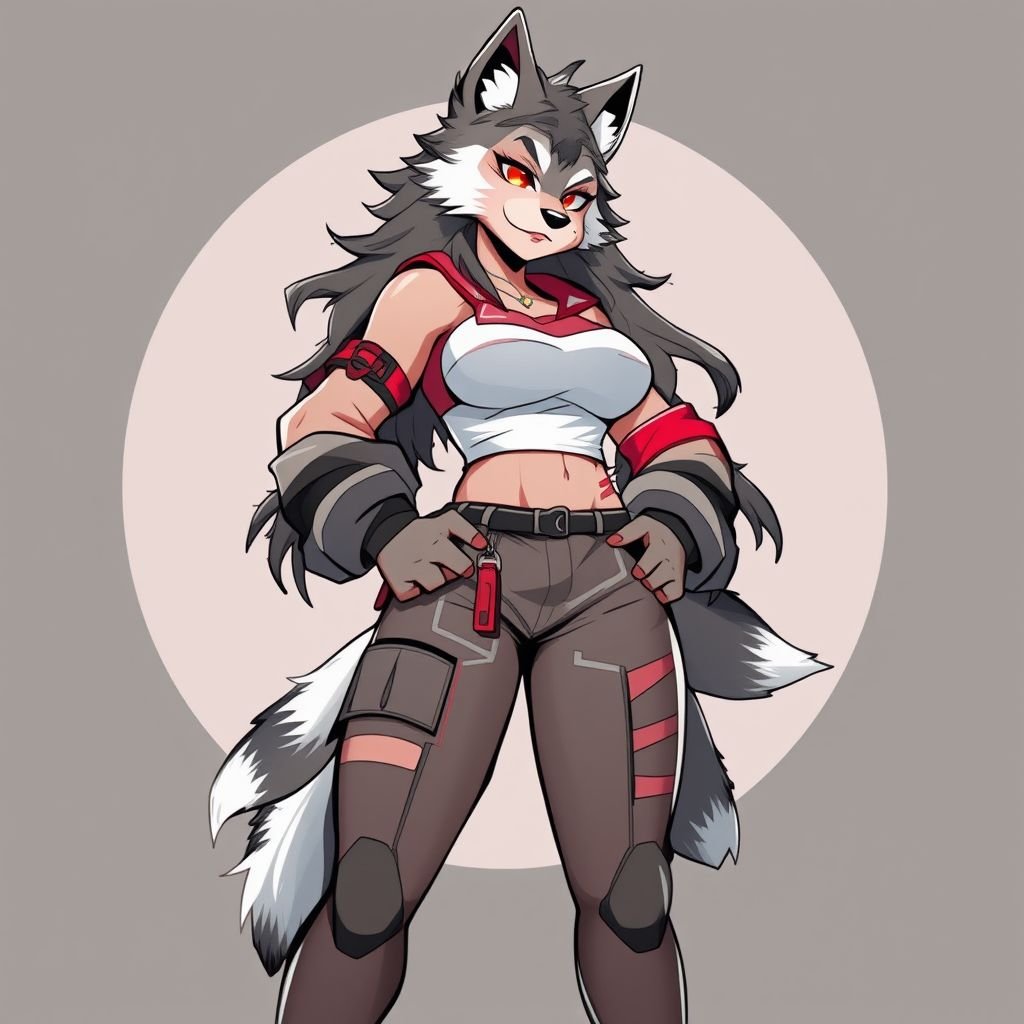 Big thighs, Realistic. Girl. Big chest. Full view. Legs