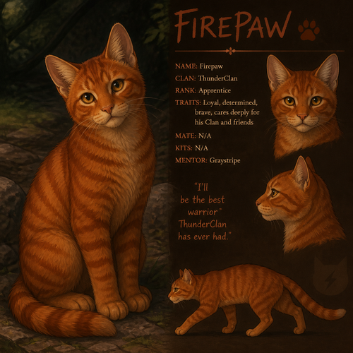 Firepaw from Warrior Cats 