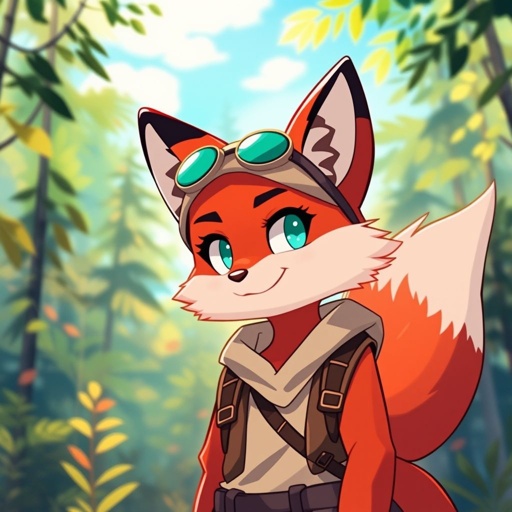 Red fox furry in the forest